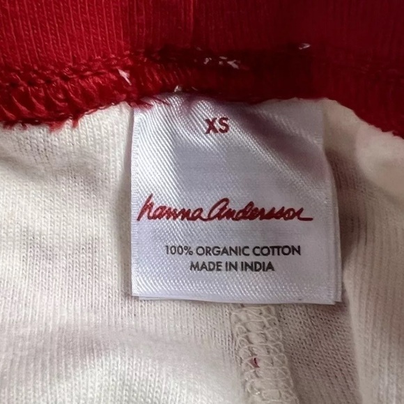 Hanna Andersson Reindeer Snowflake Christmas Pajama Jogger Pants Size XS - Picture 3 of 3